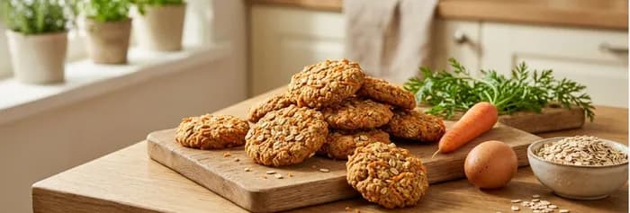 Biscoito de cenoura e aveia